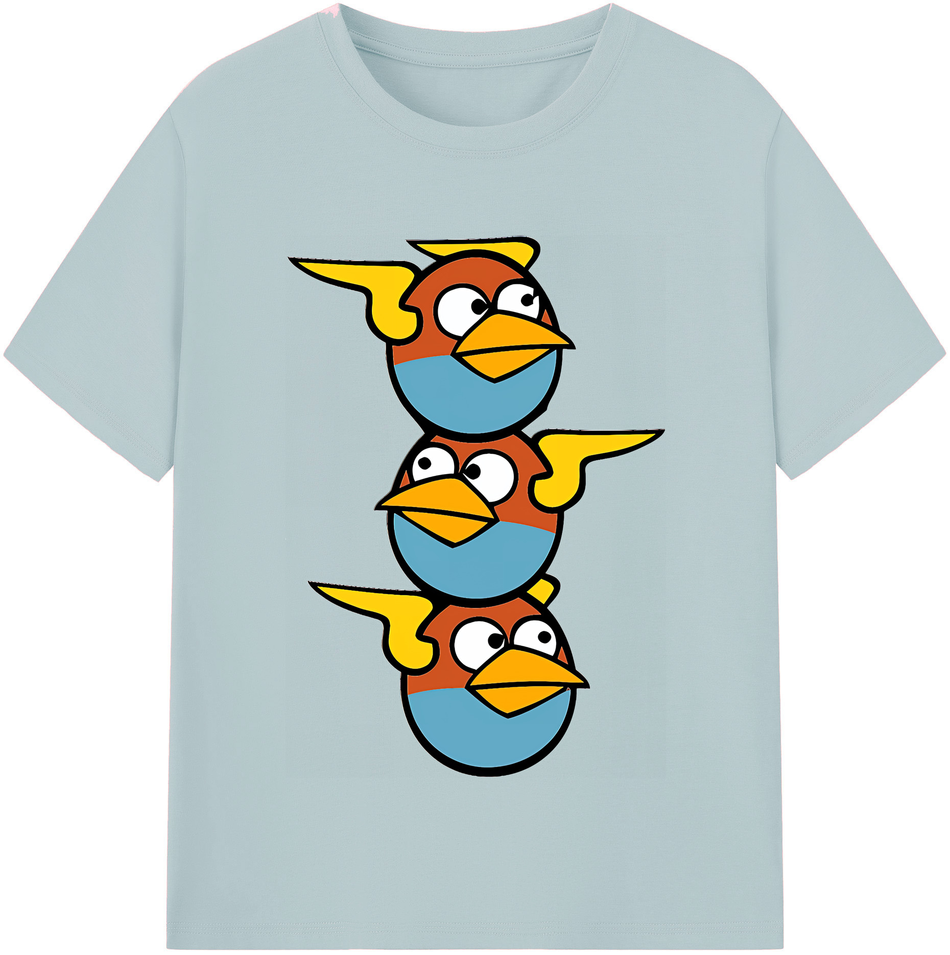 （画像用） Angry Birds アングリーバード 綿100％半袖Tシャツ（フロントプリント）